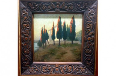 Leo B Eichhorn Line of Cypresses ,  1946