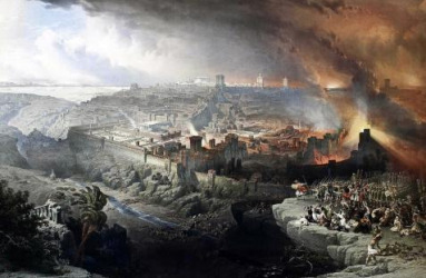 David Roberts Destruction of Jerusalem by the Romans Under the Command of Titus