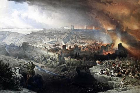 David Roberts Destruction of Jerusalem by the Romans Under the Command of Titus