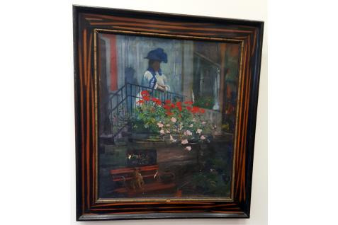 Leopold Pilichowski Woman on a Terrace