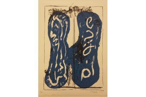 Ruth Horam Abstraction In Black &amp; Blue