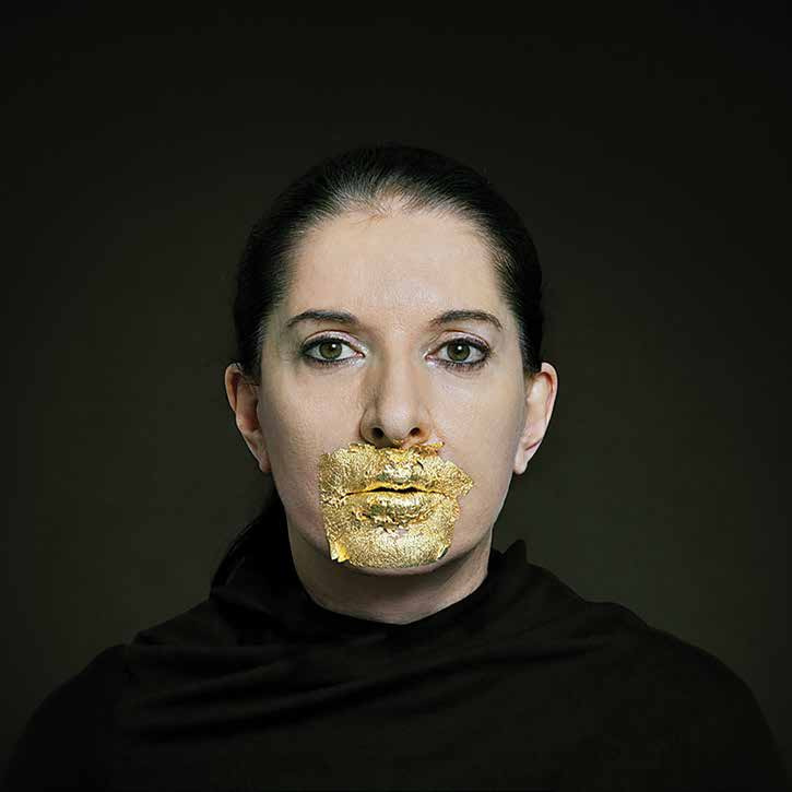 Portrait with Golden Lips